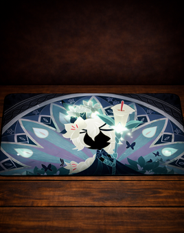 White Lily Ancient Artwork Japanese Size Playmat